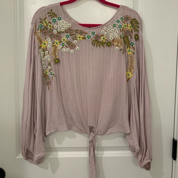 FREE PEOPLE Floral Embroidered Peasant Blouse - Picture 3 of 8